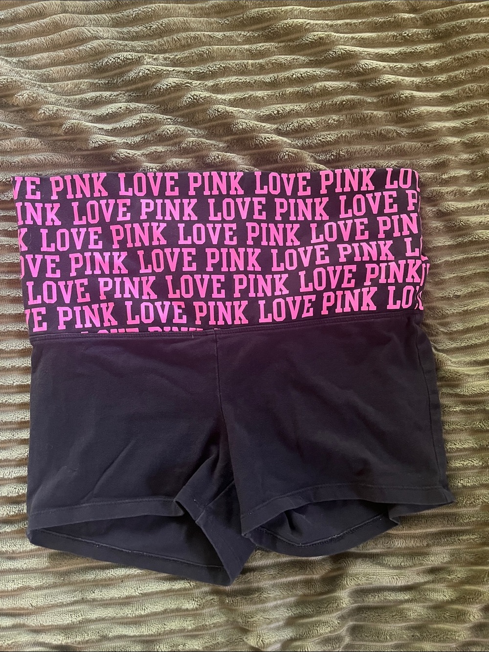 Y2K PINK Victoria Secret Bling YOGA SHORTIE SHORTS - Picture 5 of 5
